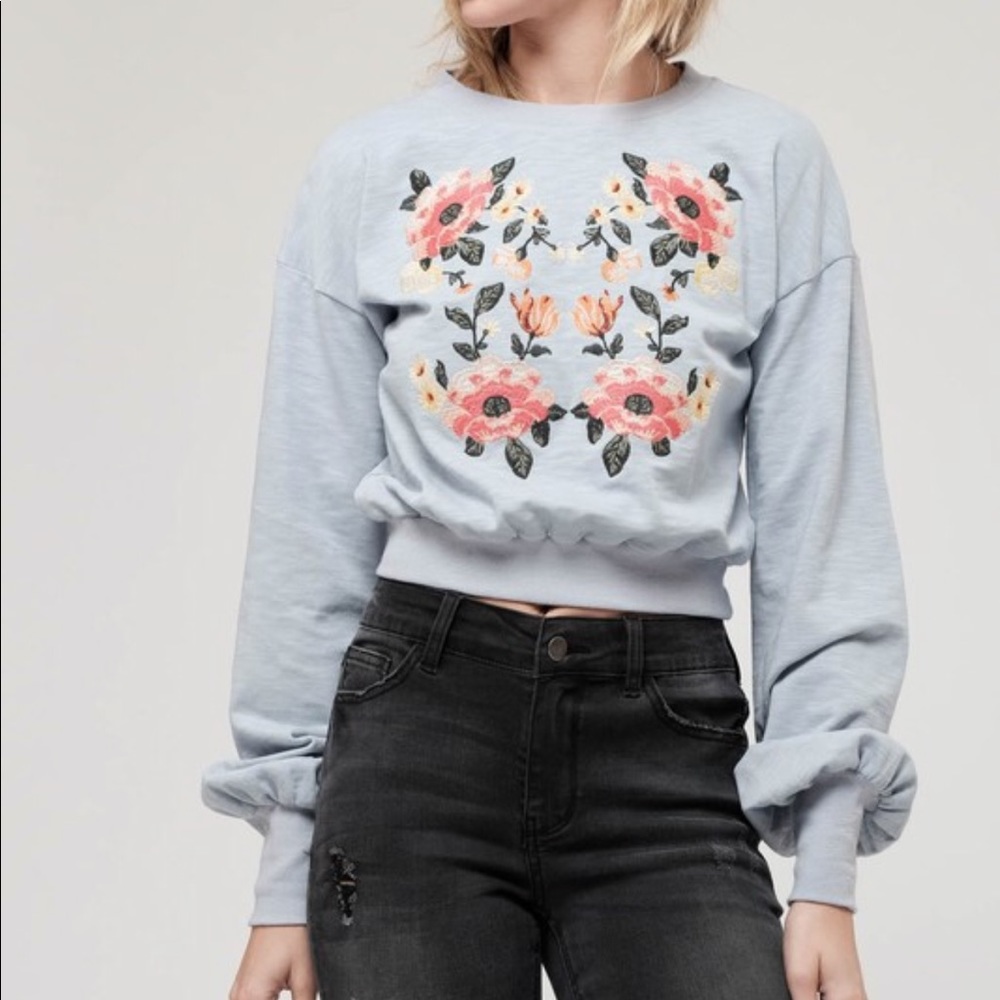 Embroidered sweatshirt